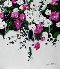 Mazhar Qureshi, 12 X 14 Inch, Oil on Canvas, Floral Painting, AC-MQ-084